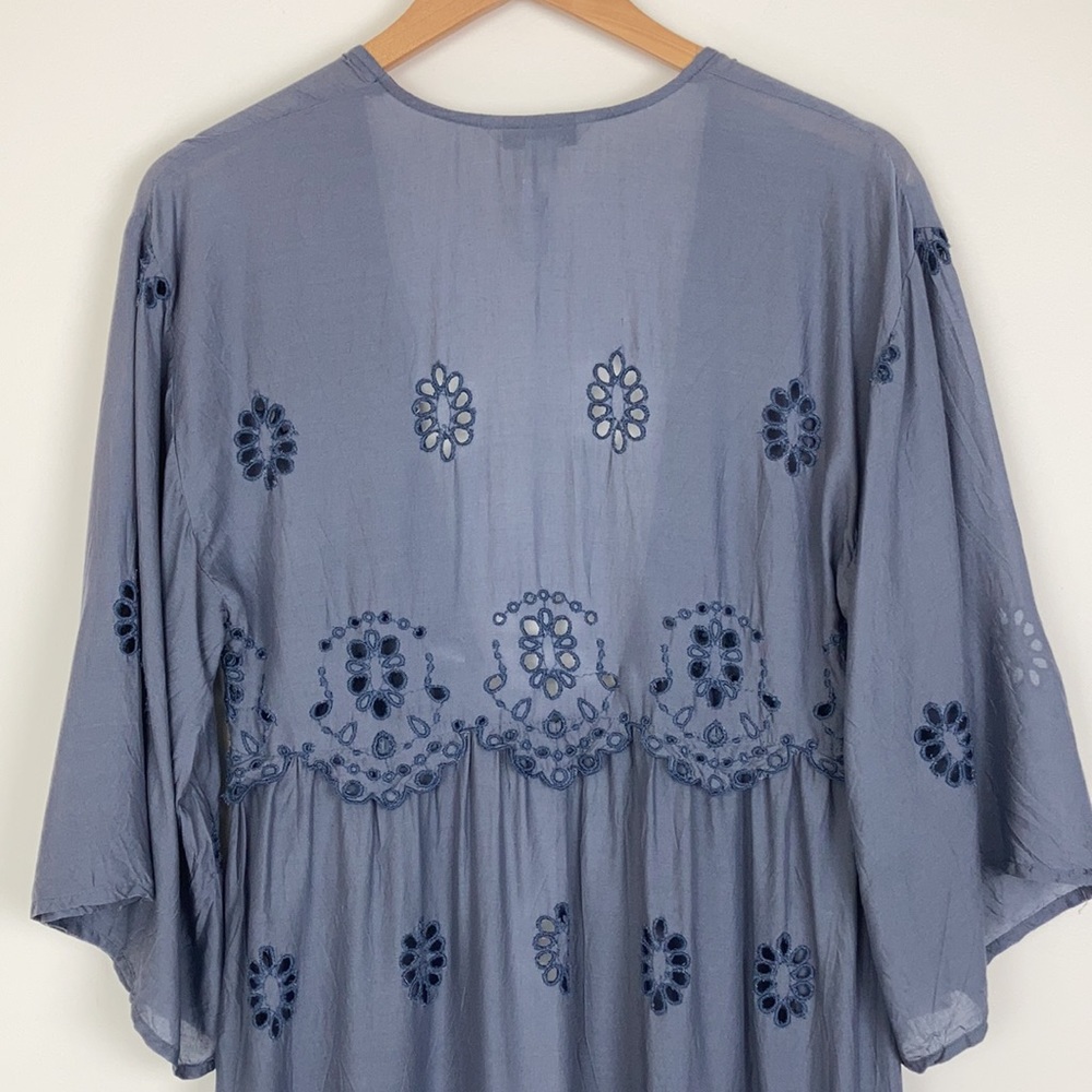 American Eagle Blue Long Kimono - Picture 10 of 16